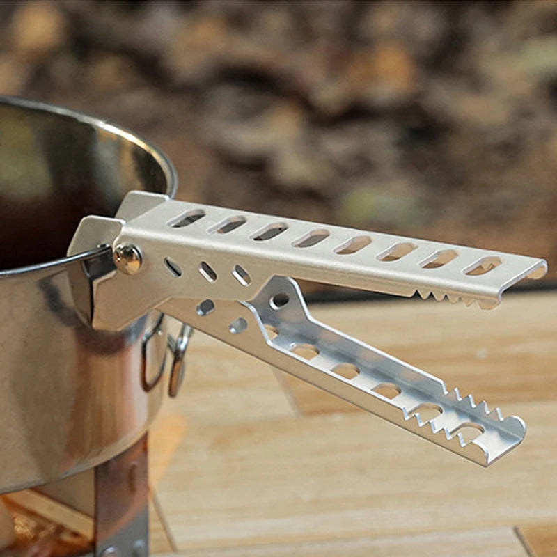 Aluminium Anti-hot Alloy Clip Bowl Gripper Holder Camping Pot Pan Handle Kitchen Accessories
