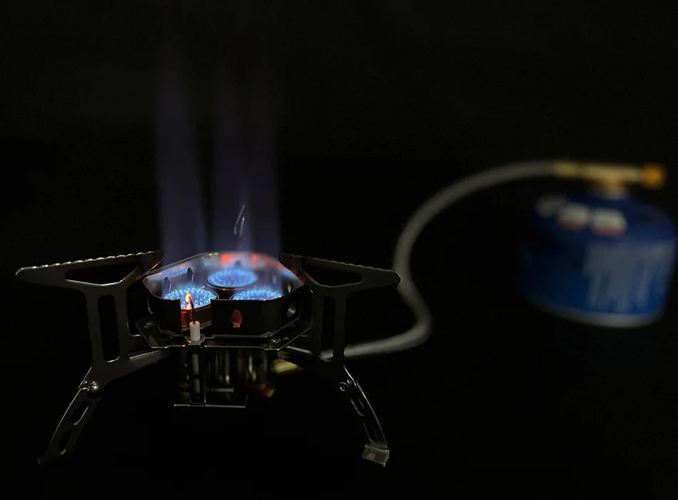 Camping Tourist Burner Big Power Gas Stove Cookware Portable Furnace Picnic Barbecue Tourism Supplies Outdoor recreation