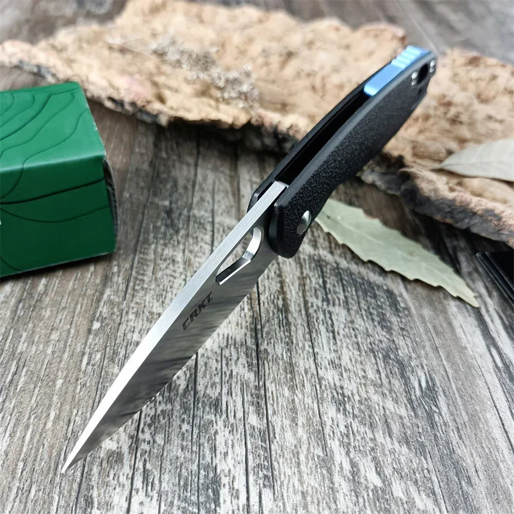 CR 5390 Tactical Piet Pocket Folding Knife 8Cr13Mov Blade, Black Nylon Glass Fiber Handles Outdoor Camping Hunting EDC Knives