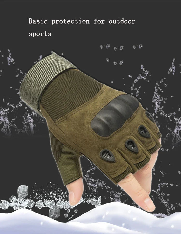Fitness Anti Slip Cycling Gloves, Wear-resistant Outdoor Tactical Sports Climbing Half Finger Gloves