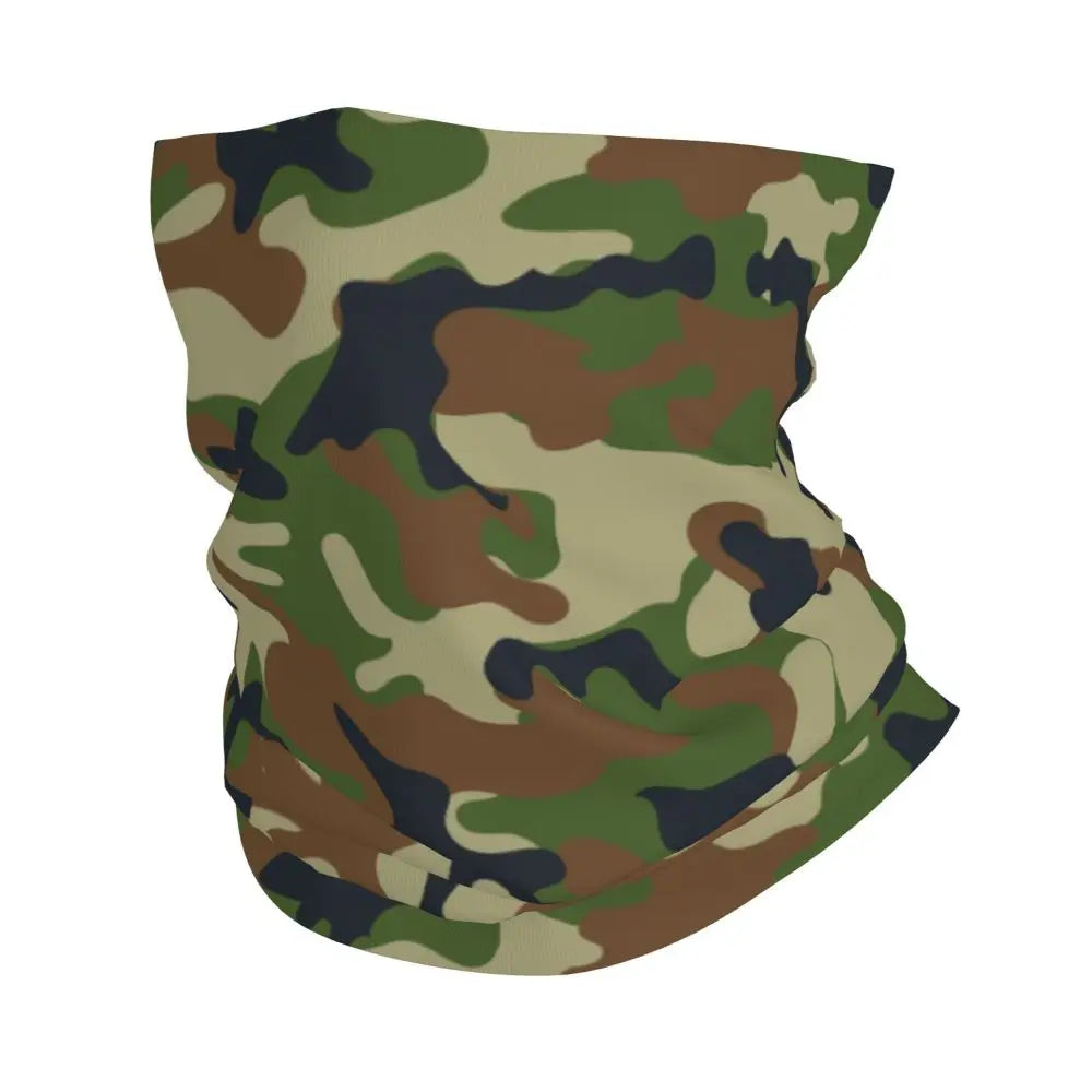 Custom Flecktarn Camo Bandana Neck Gaiter Windproof Face Scarf Cover Men Women Woodland Camouflage Headwear Tube Balaclava