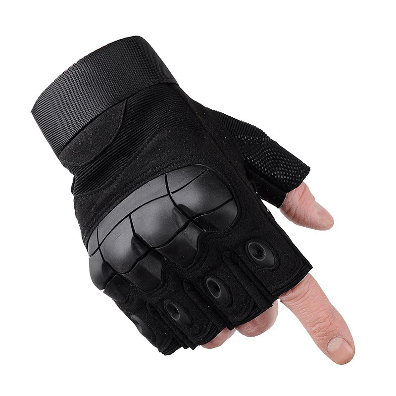 Mountaineering Outdoor Tactical Fingerless Gloves Hard Knuckle Paintball Airsoft Hunting Combat Riding Hiking Half Finger Glove