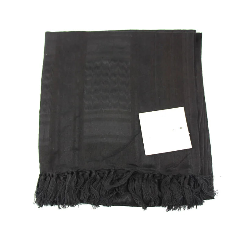 Hot sale Arab Keffiyeh Shemagh Scarf Cotton Winter Shawl Neck Warmer Cover Head Wrap Windproof Tactical Camping Scarf Men Women