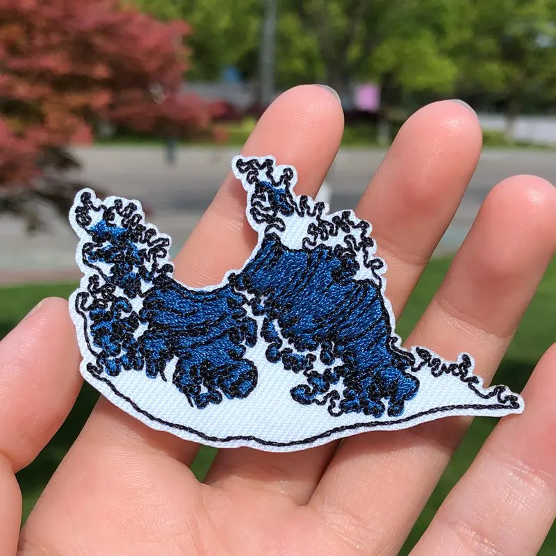 Prajna Wild Adventure Embroidered Patches For Clothing Badges Traveler Mountain Patch For T-shirt Iron On Patches On Clothes DIY