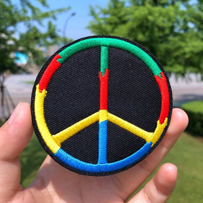 Prajna Wild Adventure Embroidered Patches For Clothing Badges Traveler Mountain Patch For T-shirt Iron On Patches On Clothes DIY