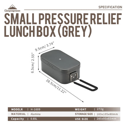 CAMPINGMOON S-2013 Aluminum Oxide Portable Lunch Box, Open Flame Heated OutdoorPicnic Camping Lunch Box, Aluminum Lunch Box