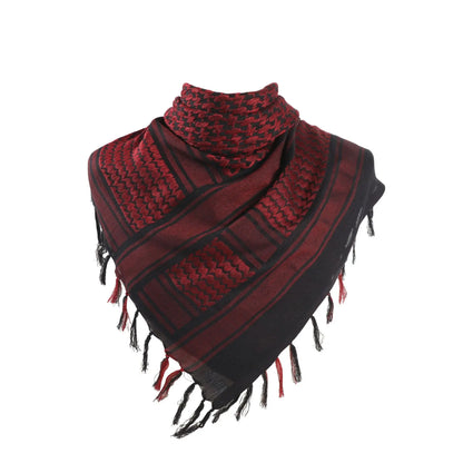 Hot sale Arab Keffiyeh Shemagh Scarf Cotton Winter Shawl Neck Warmer Cover Head Wrap Windproof Tactical Camping Scarf Men Women