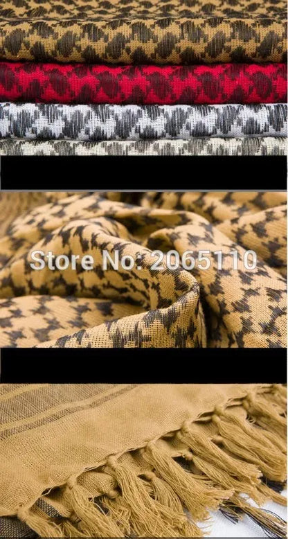 Hot sale Arab Keffiyeh Shemagh Scarf Cotton Winter Shawl Neck Warmer Cover Head Wrap Windproof Tactical Camping Scarf Men Women