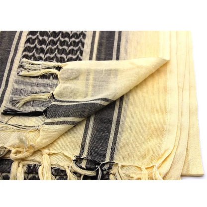 Hot sale Arab Keffiyeh Shemagh Scarf Cotton Winter Shawl Neck Warmer Cover Head Wrap Windproof Tactical Camping Scarf Men Women