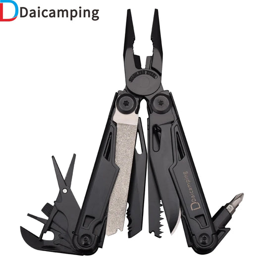 Daicamping DL12 EDC Multi Tools Multifunctional 7CR17MOV Plier Camping Gear Blade Multitools Clip Folding Multi Knife