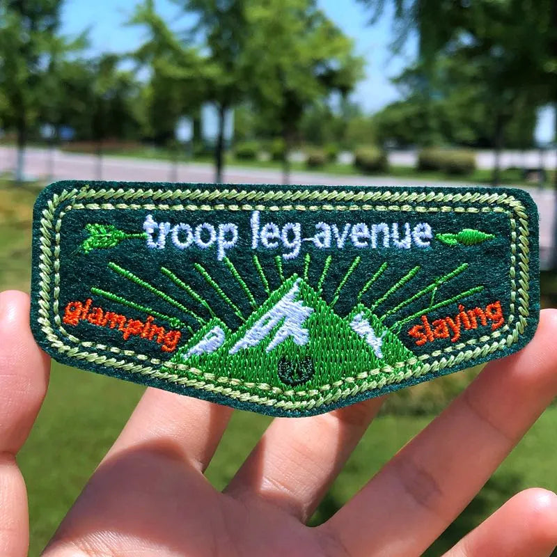 Prajna Wild Adventure Embroidered Patches For Clothing Badges Traveler Mountain Patch For T-shirt Iron On Patches On Clothes DIY