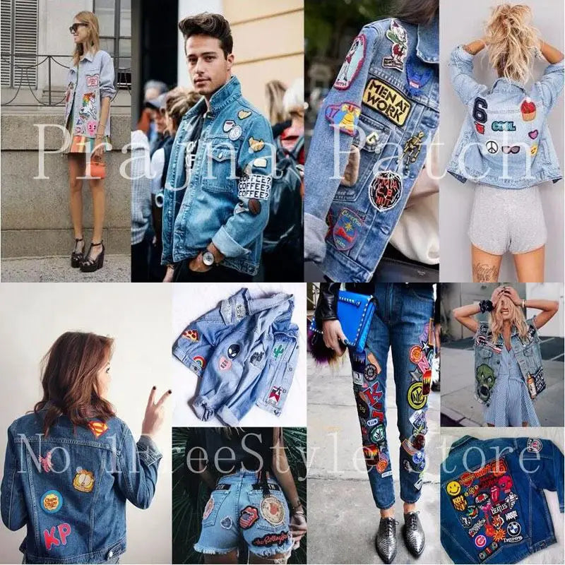 Prajna Wild Adventure Embroidered Patches For Clothing Badges Traveler Mountain Patch For T-shirt Iron On Patches On Clothes DIY