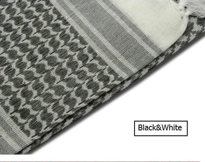 Hot sale Arab Keffiyeh Shemagh Scarf Cotton Winter Shawl Neck Warmer Cover Head Wrap Windproof Tactical Camping Scarf Men Women