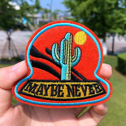 Prajna Wild Adventure Embroidered Patches For Clothing Badges Traveler Mountain Patch For T-shirt Iron On Patches On Clothes DIY