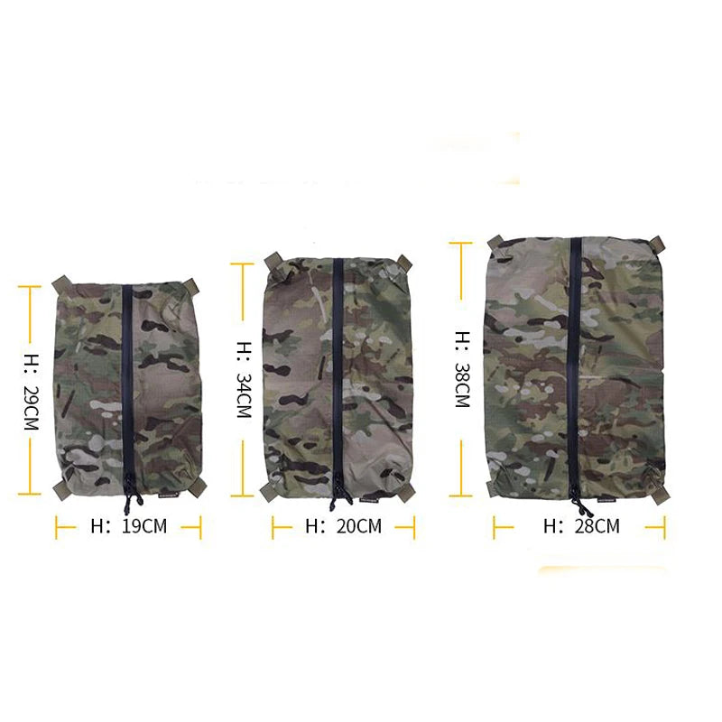 Emersongear Tactical EDC Storage Bags Tool Zippered Panel Airsoft DWR Hunting Hiking Pouch Carrier Holder 29X19cm M