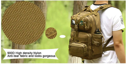 Large Capacity Tactics Backpack Nylon Water-proof Men Multifunctional Hike Camp Travel Bags Mochila