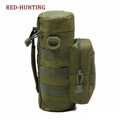Tactical Molle Zipper Camo Water Bottle Pouches Small Mess Pouch Nylon Waterproof Waist Bag Outdoor Travel Sports Bottle Pouch