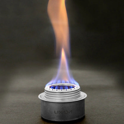 Portable Mini Aluminum Alloy Alcohol Stove with Lid and Cross Stand Outdoor Camping Hiking Backpacking