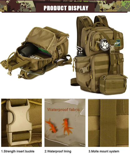 Large Capacity Tactics Backpack Nylon Water-proof Men Multifunctional Hike Camp Travel Bags Mochila