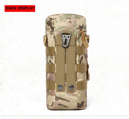 Tactical Molle Zipper Camo Water Bottle Pouches Small Mess Pouch Nylon Waterproof Waist Bag Outdoor Travel Sports Bottle Pouch