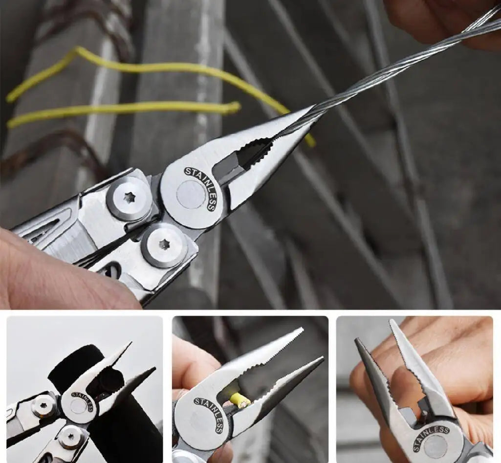 Daicamping DL12 EDC Multi Tools Multifunctional 7CR17MOV Plier Camping Gear Blade Multitools Clip Folding Multi Knife