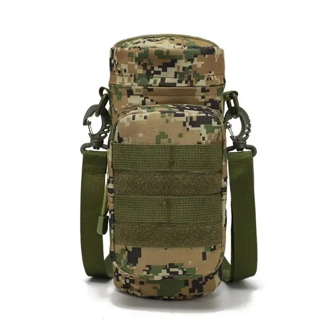 Tactical Molle Zipper Camo Water Bottle Pouches Small Mess Pouch Nylon Waterproof Waist Bag Outdoor Travel Sports Bottle Pouch