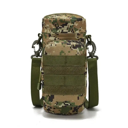 Tactical Molle Zipper Camo Water Bottle Pouches Small Mess Pouch Nylon Waterproof Waist Bag Outdoor Travel Sports Bottle Pouch