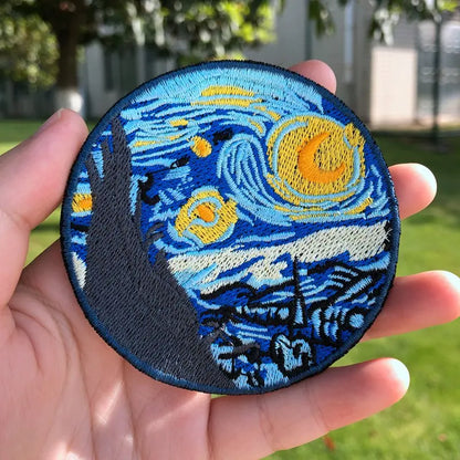 Prajna Wild Adventure Embroidered Patches For Clothing Badges Traveler Mountain Patch For T-shirt Iron On Patches On Clothes DIY