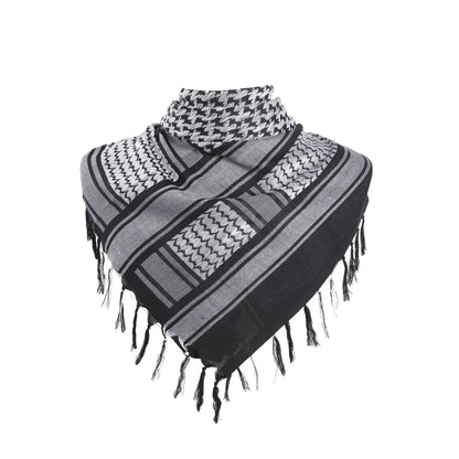 Hot sale Arab Keffiyeh Shemagh Scarf Cotton Winter Shawl Neck Warmer Cover Head Wrap Windproof Tactical Camping Scarf Men Women