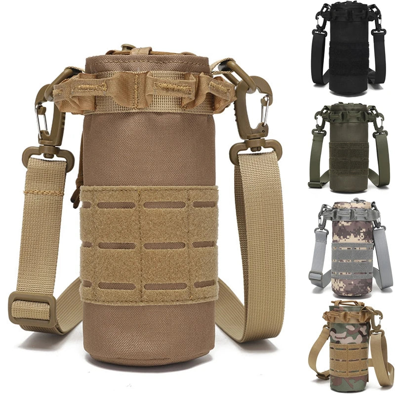Tactical Molle Zipper Camo Water Bottle Pouches Small Mess Pouch Nylon Waterproof Waist Bag Outdoor Travel Sports Bottle Pouch