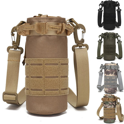 Tactical Molle Zipper Camo Water Bottle Pouches Small Mess Pouch Nylon Waterproof Waist Bag Outdoor Travel Sports Bottle Pouch