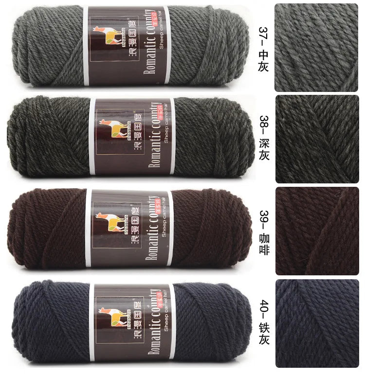 TPRPYN 1pc 100g Alpaca wool Soft Warm Knitting Worsted Alpaca Wool Crochet Yarn Thread Scarves Gloves Handcraft Pure Multic