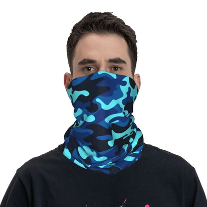 Custom Flecktarn Camo Bandana Neck Gaiter Windproof Face Scarf Cover Men Women Woodland Camouflage Headwear Tube Balaclava