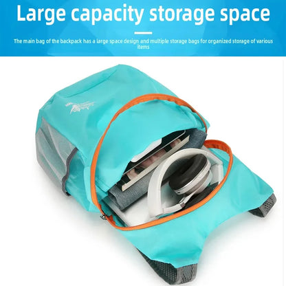 New Foldable Fitness Bag Lightweight Outdoor Cover Waterproof Wide Shoulder Strap Nylon Fabric Multi Color Backpack