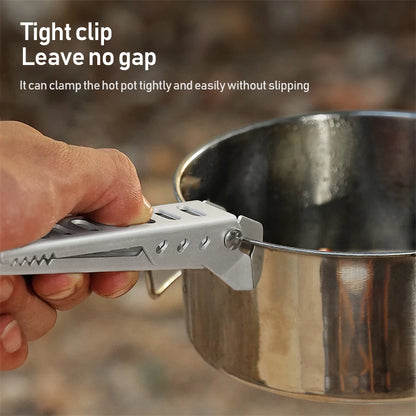 Aluminium Anti-hot Alloy Clip Bowl Gripper Holder Camping Pot Pan Handle Kitchen Accessories