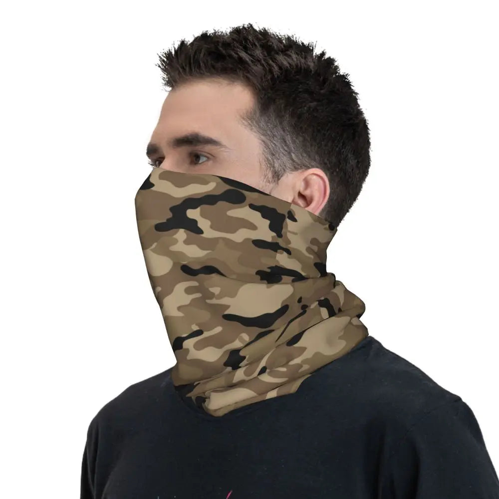 Custom Flecktarn Camo Bandana Neck Gaiter Windproof Face Scarf Cover Men Women Woodland Camouflage Headwear Tube Balaclava