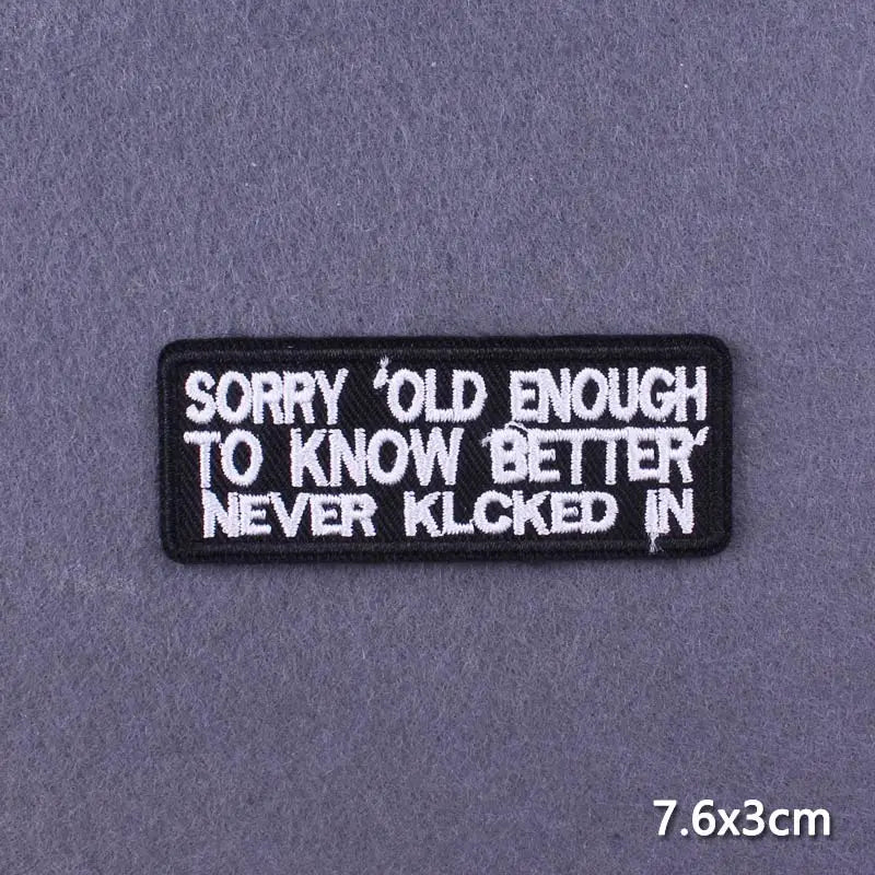 Indicative Slogan Patch Iron/Sew On Patches For Clothing Thermoadhesive Patches Embroidery/Fusible Patch Stay Weird Applique DIY