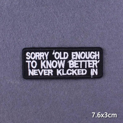 Indicative Slogan Patch Iron/Sew On Patches For Clothing Thermoadhesive Patches Embroidery/Fusible Patch Stay Weird Applique DIY