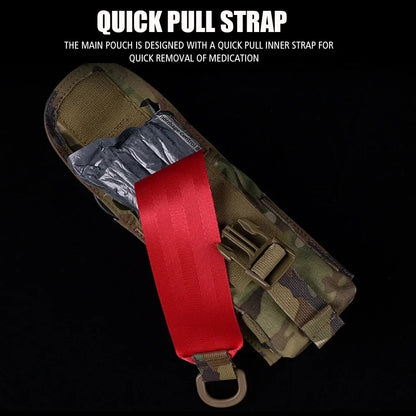 Outdoor Molle Pouch Emergency First Aid Kit MOLLE Clip Trauma Shears Tourniquet Holder IFAK Pouch Security Survival Gear