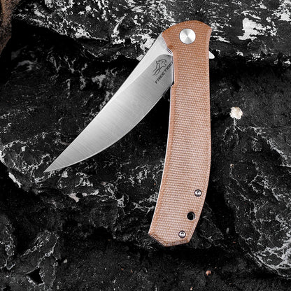 FREETIGER 2025 New Pocket Knife D2 Blade Micarta Folding Knife for Outdoor Camping Tactical Hunting Survival Knives EDC Tools