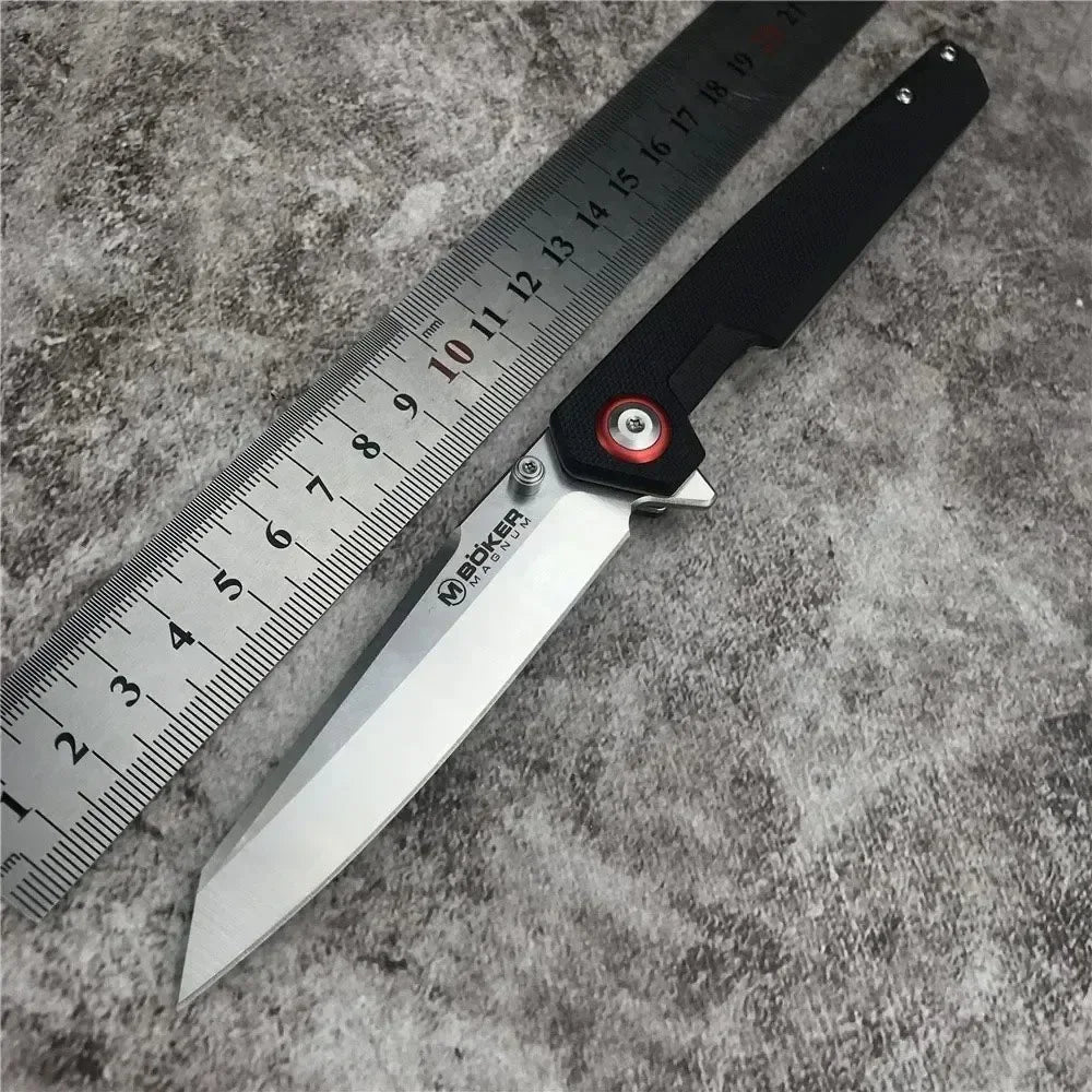RU Stock Boker Outdoor Folding Knife 440B Tanto Blade G10 Handle Multi-functional Tool EDC Camping Hunting Pocket Knife
