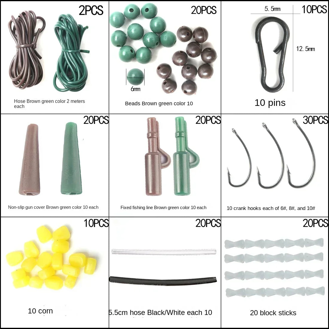 Articulos De Pesca Carp Fishing Tackle Kit Anti Tangle Sleeves Hook Stop Beads Swivels All for Fishing Goods Accessories