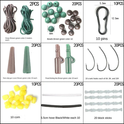 Articulos De Pesca Carp Fishing Tackle Kit Anti Tangle Sleeves Hook Stop Beads Swivels All for Fishing Goods Accessories