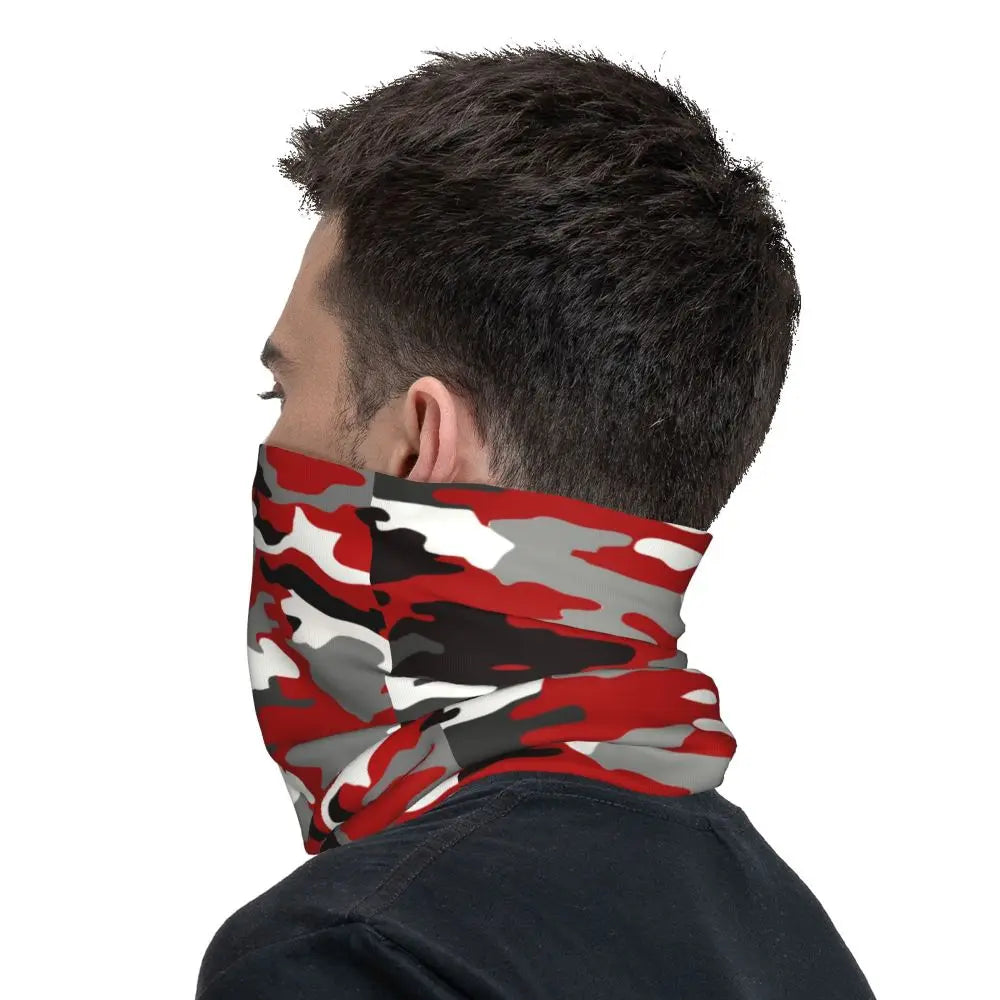 Custom Flecktarn Camo Bandana Neck Gaiter Windproof Face Scarf Cover Men Women Woodland Camouflage Headwear Tube Balaclava