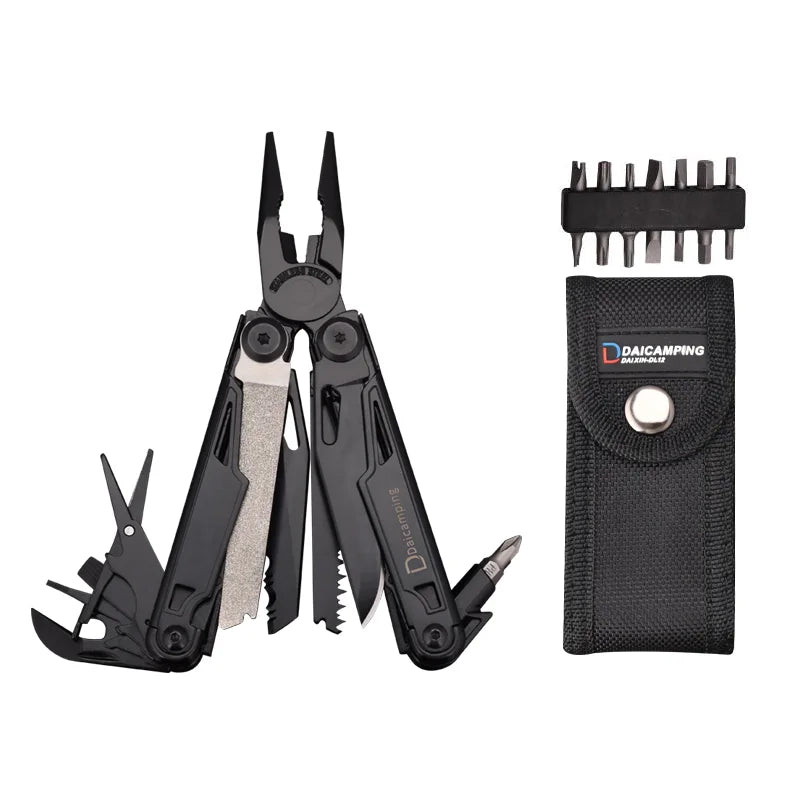 Daicamping DL12 EDC Multi Tools Multifunctional 7CR17MOV Plier Camping Gear Blade Multitools Clip Folding Multi Knife