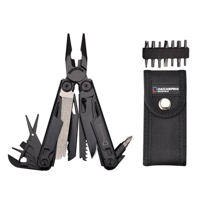 Daicamping DL12 EDC Multi Tools Multifunctional 7CR17MOV Plier Camping Gear Blade Multitools Clip Folding Multi Knife