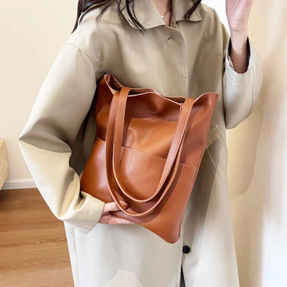 Luxury Design Genuine Leather Custom Initials Tote Bag Cowhide Daily Fashion Woman Shoulder Bag Large Capacity Business Handbag