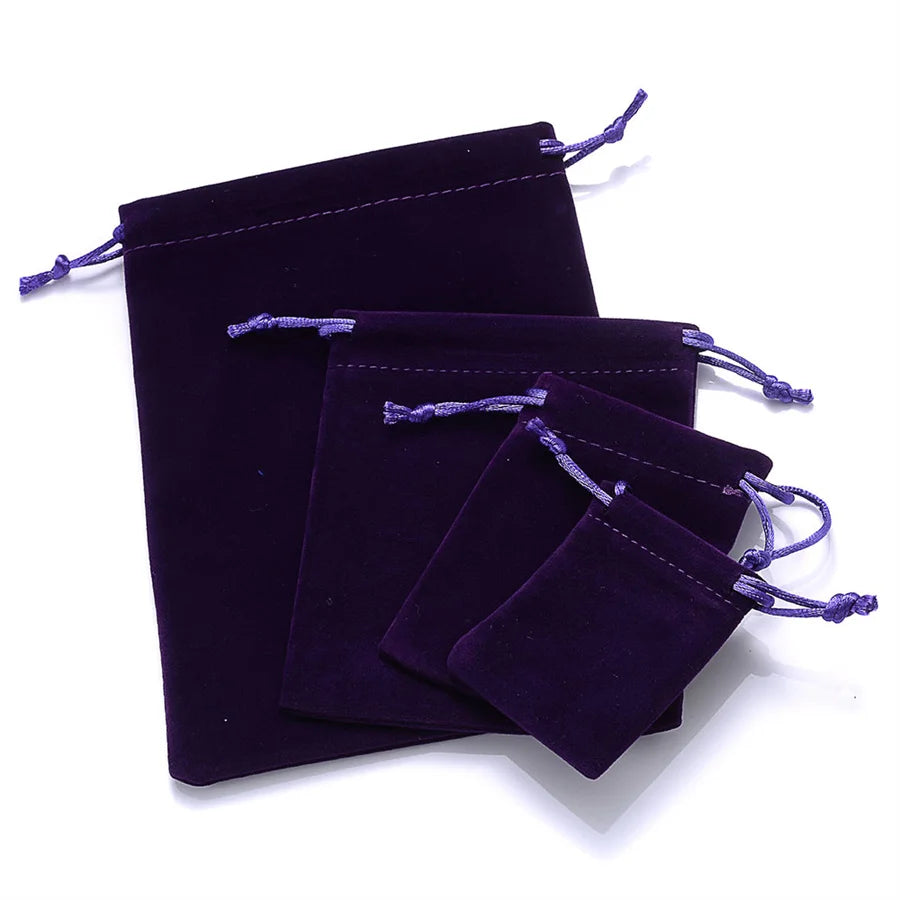 10Pcs/Lot Drawstring Velvet Sachet 5x7/7x9/10x12/13x18cm Pouches Small Size Jewelry Gift Display Packing Bags Can Customized