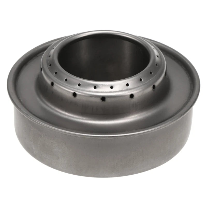 Lixada Outdoor Mini Alcohol Stove Titanium/Stainless Steel Camping Furnace with Cross Stand Stove Rack Picnic Pocket Stove