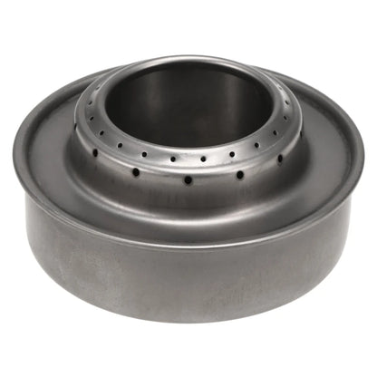 Lixada Outdoor Mini Alcohol Stove Titanium/Stainless Steel Camping Furnace with Cross Stand Stove Rack Picnic Pocket Stove